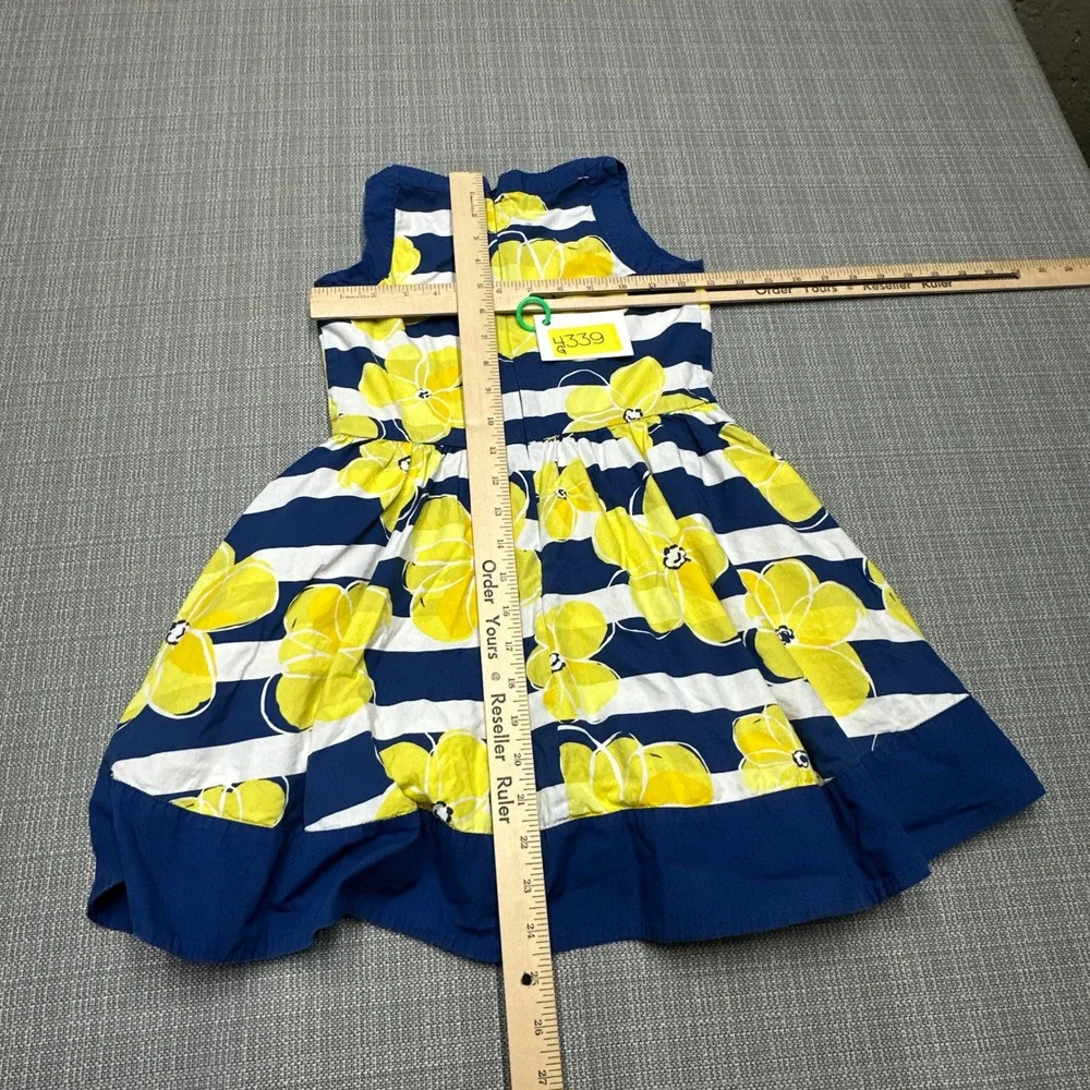 Gymboree Girls Dress Size 8 Floral Stripe Sleeveless Lined Summer Party Pictures